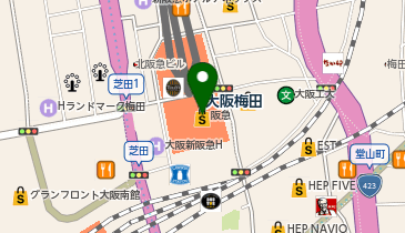 すみっコぐらしショップ 大阪梅田店の地図画像