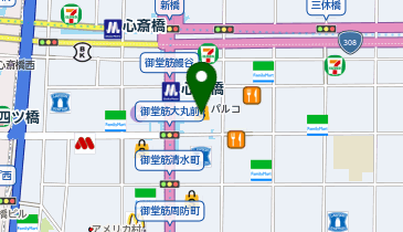 すみっコぐらしショップ 心斎橋パルコ店の地図画像