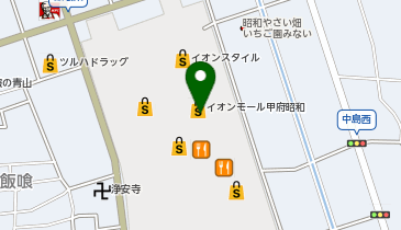 デザート王国 イオンモール甲府昭和の地図画像