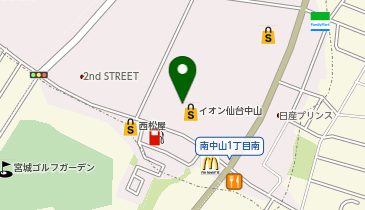 サーティワンアイスクリーム イオン仙台中山店の地図画像