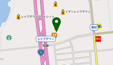 スターバックスコーヒー 越谷イオンレイクタウン mori 3階店の地図画像