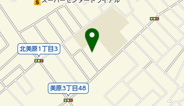 北美原第1街区公園の地図画像