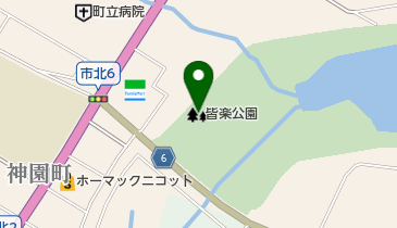 皆楽公園の地図画像