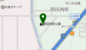 岡田西町公園の地図画像