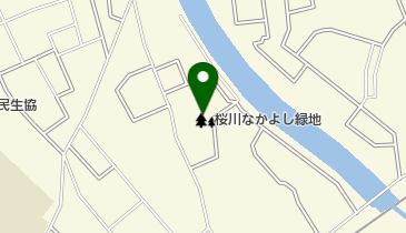 桜川なかよし緑地の地図画像