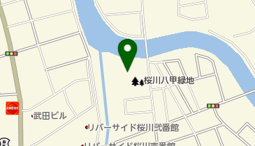 桜川八甲緑地の地図画像