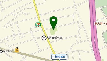 三橋6丁目南公園の地図画像