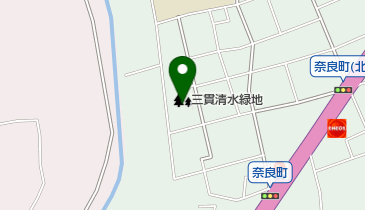 三貫清水緑地の地図画像