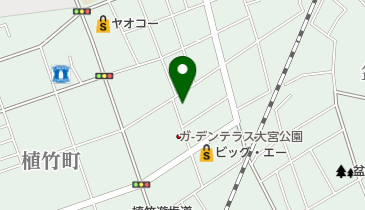 盆栽西公園の地図画像