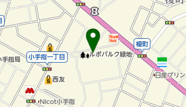 ルポパルク緑地の地図画像