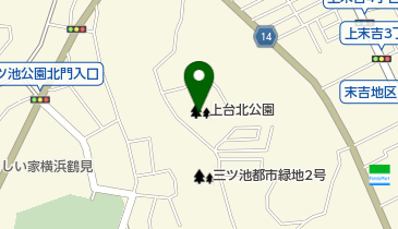 上台北公園の地図画像