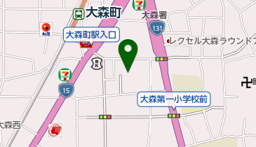 大森山谷公園の地図画像