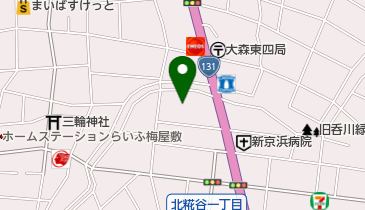 北糀谷一丁目公園の地図画像