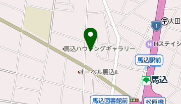 北馬込寺郷公園の地図画像