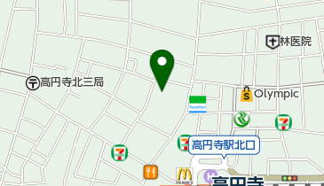 高円寺北公園の地図画像