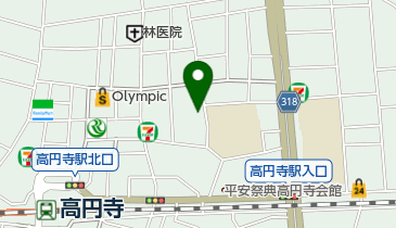 高円寺北二公園の地図画像