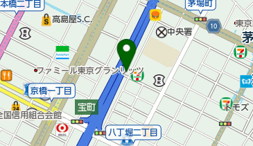 楓川新場橋公園の地図画像