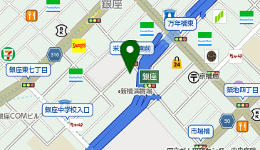 築地川采女橋公園の地図画像