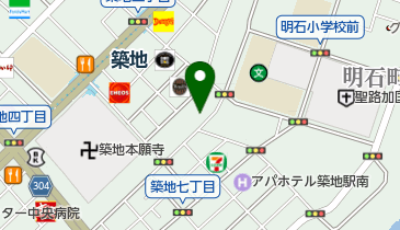 築地川公園の地図画像