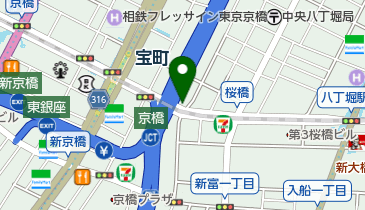 楓川弾正橋公園の地図画像