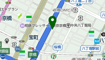 西八丁堀児童遊園の地図画像