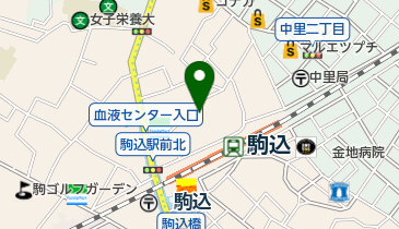 東京都赤十字血液センター駒込出張所の地図画像