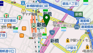 新橋駅バスターミナルの地図画像