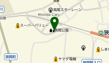 狭間公園の地図画像