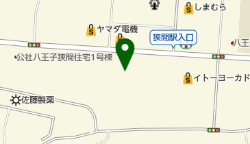 狭間東公園の地図画像