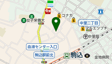 駒込二丁目児童遊園の地図画像