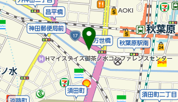 万世橋区民会館の地図画像