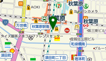 秋葉原駅東口広場の地図画像