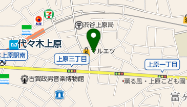 地域交流センター上原の地図画像