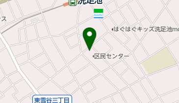 キッズな洗足池の地図画像