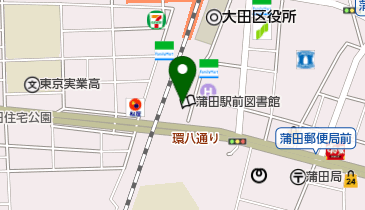 蒲田駅前図書館の地図画像