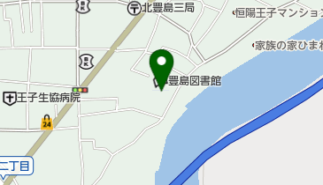 北区立豊島図書館の地図画像