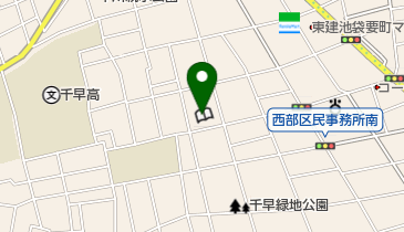 豊島区立千早図書館の地図画像
