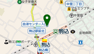 豊島区 駒込地域文化創造館の地図画像