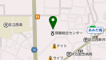 足立区 江北休日応急診療所の地図画像