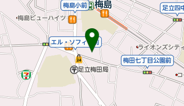 足立区 梅田地域学習センターの地図画像