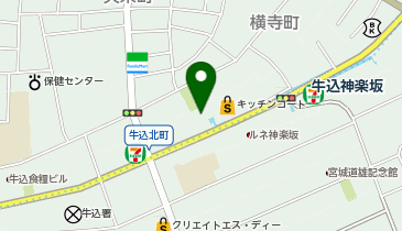 新宿区牛込箪笥地域センターの地図画像