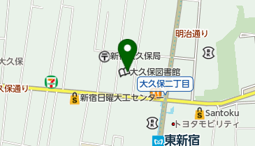 大久保図書館の地図画像