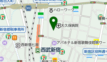 しんじゅく多文化共生プラザの地図画像