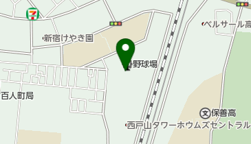西戸山公園 野球場の地図画像