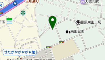 目黒区 東山児童館の地図画像
