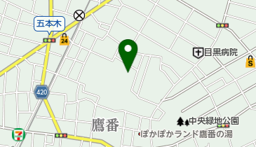 目黒区 中央町児童館の地図画像