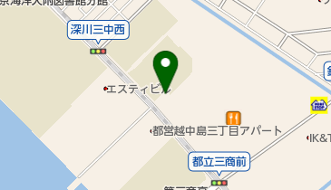 越中島地区集会所の地図画像