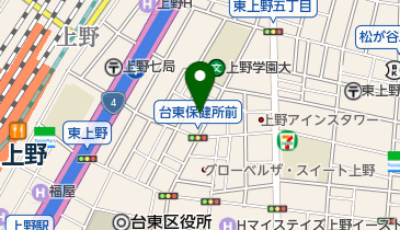 上野健康増進センターの地図画像