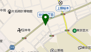 谷中清水町公園の地図画像