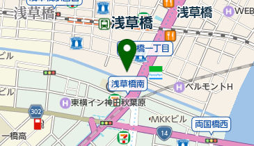 浅草橋公園の地図画像